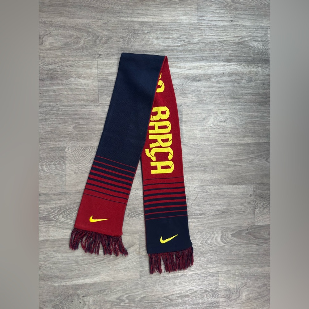 Nike Barca Navy and Red Scarf with Yellow Logo